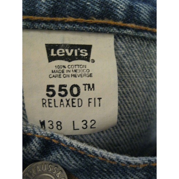 Levi's 550 Relaxed Fit Blue Jeans Size 38X32 Levis Mexico 100% Cotton Vintage - Picture 10 of 10